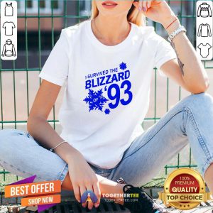 Funny I Survived The Blizzard Of 93 V-neck - Design By Togethertee.com