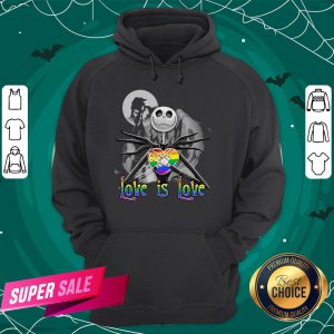 Funny Love Is Love Jack Skellington LGBT Pride Hoodie - Design By Togethertee.com