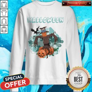 Funny Pumpkin Head Dummy Halloween Sweatshirt