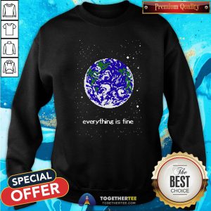 Good Everything Is Fine 8-bit Sweatshirt - Design By Togethertee.com