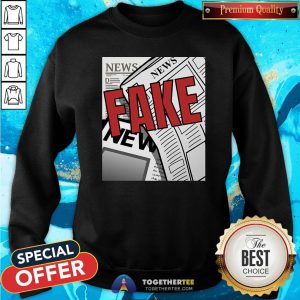 Good Fake News Halloween Costume Front And Back Sweatshirt - Design By Togethertee.com