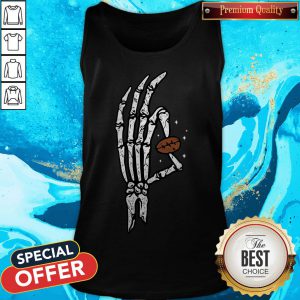 Hands Bone Hold Coffee Beans Halloween Tank Top