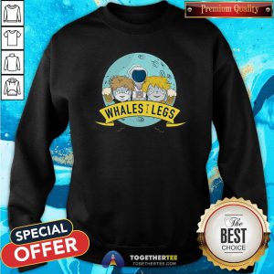 Happy Whales With Legs Illustration Sweatshirt - Design By Togethertee.com