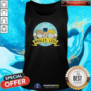 Happy Whales With Legs Illustration Tank Top - Design By Togethertee.com