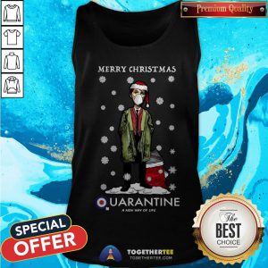 Merry Christmas Quarantine A New Way Of Life Tank Top
