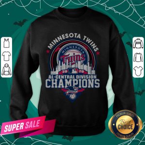 Minnesota Twins 2020 AL Central Division Champions American Baseball Sweatshirt