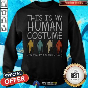 Neanderthal Halloween Human Costume Primate Easy DIY Gift Sweatshirt - Design By Togethertee.com