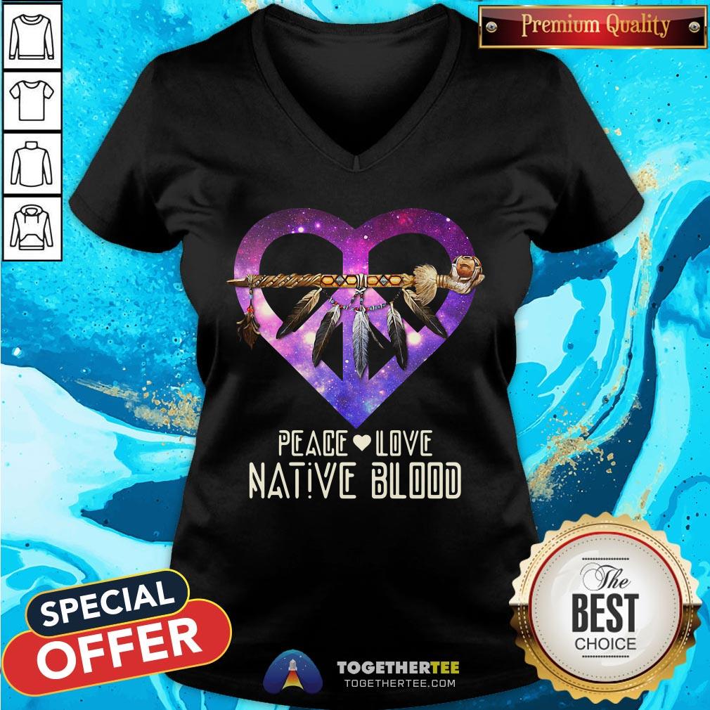 Nice Peace Love Dative Blood V-neck - Design By Togethertee.com Nice Peace Love Dative Blood V-neck - Design By Togethertee.com