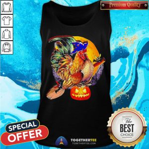 Nice Rooster Witch Happy Halloween Tank Top - Design By Togethertee.com