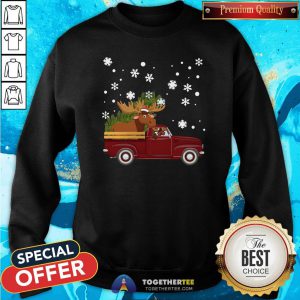 Premium Christmas Moose Car Sweatshirt - Design By Togethertee.com