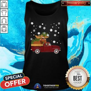 Premium Christmas Moose Car Tank Top - Design By Togethertee.com