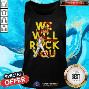 Pretty Freddie Mercury We Will Rock You Queen Tank Top - Design By Togethertee.com