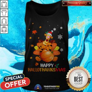 Pretty Tigger Happy Hallothanksmas Tank Top - Design By Togethertee.com
