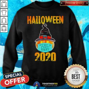 Pumpkin Wearing Mask Stay 6 Feet Away Halloween 2020 Sweatshirt - Design By Togethertee.com