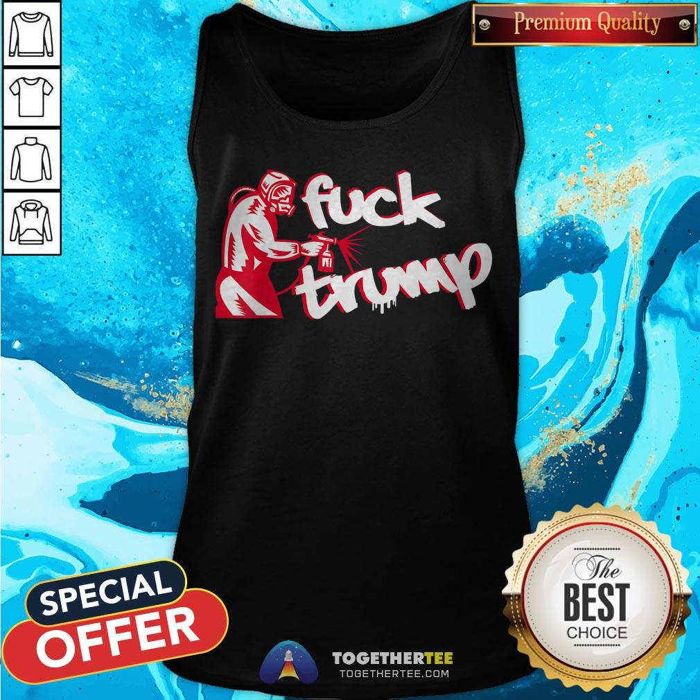Remove The Virus Fuck Trump Spray Paint Graffiti T-Shirt Remove The Virus Fuck Trump Spray Paint Graffiti Tank Top