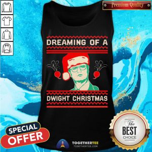 The Office TV Series Dreaming Of A Dwight Christmas Tank Top - Design By Togethertee.com