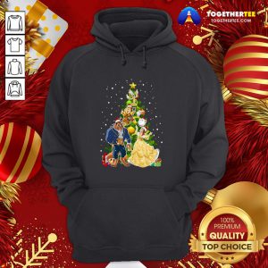 Awesome Beauty And The Beast Christmas Tree Hoodie - Design By Togethertee.com