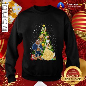 Awesome Beauty And The Beast Christmas Tree Sweatshirt - Design By Togethertee.com
