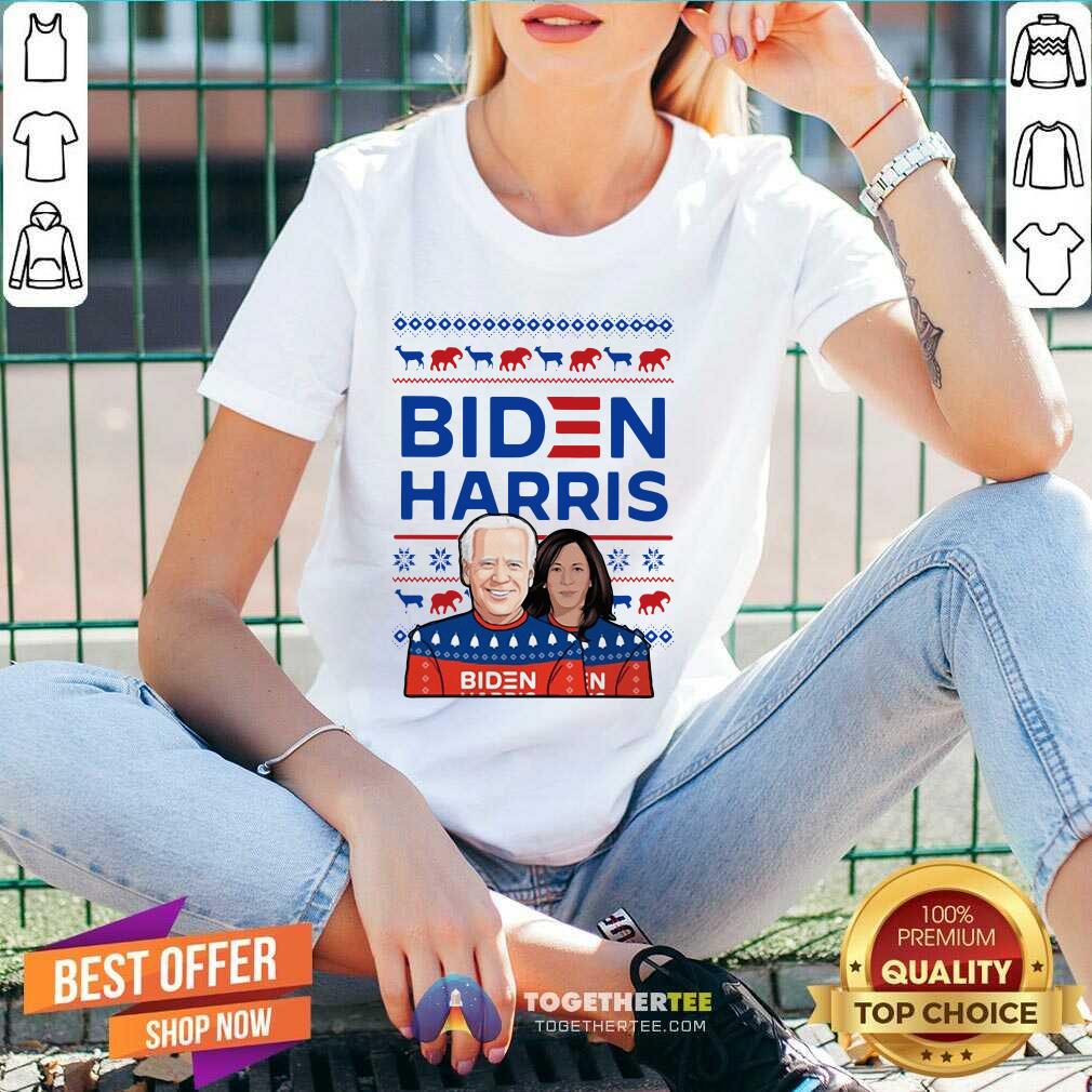 Beautiful Biden Harris Ugly Christmas 2020 V-neck - Design By Togethertee.com Beautiful Biden Harris Ugly Christmas 2020 V-neck - Design By Togethertee.com