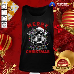 Beautiful Rottweiler Christmas Lights Tank Top - Design By Togethertee.com