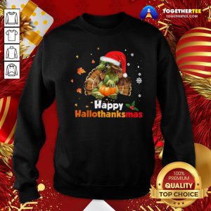 Cute Dragon Santa Happy Hallothanksmas Sweatshirt - Design By Togethertee.com