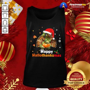 Cute Dragon Santa Happy Hallothanksmas Tank Top - Design By Togethertee.com