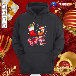 Cute Love Fox Santa Ugly Christmas Hoodie - Design By Togethertee.com