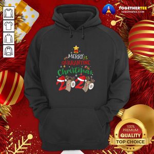 Merry Quarantine Christmas 2020 Pajamas Matching Family Gift Hoodie - Design By Togethertee.com
