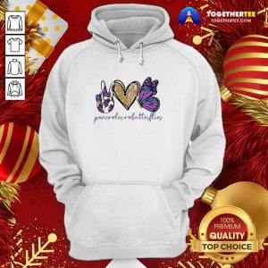 Cute Peace Love Butterflies Hoodie - Design By Togethertee.com