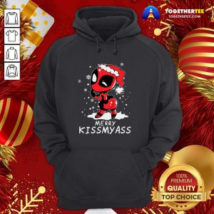 Cute Santa Deadpool Merry Kiss My Ass Christmas Hoodie - Design By Togethertee.com