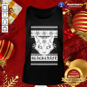 Funny Cat Black Craft Ugly Christmas Tank Top - Design By Togethertee.com