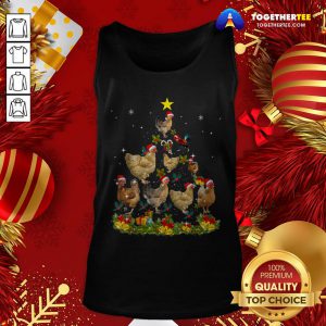 Funny Chickens Tree Christmas Tank Top - Design By Togethertee.com