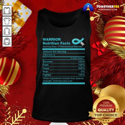 Warrior Cervical Cancer Nutrition Facts Cervical Cancer Awareness Tank Top - Design By Togethertee.com Warrior Cervical Cancer Nutrition Facts Cervical Cancer Awareness Tank Top - Design By Togethertee.com
