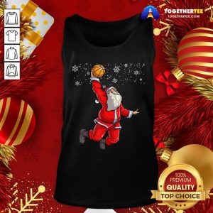 Good Christmas Basketball Pajamas Santa Claus Slam Dunk Tank Top - Design By Togethertee.com