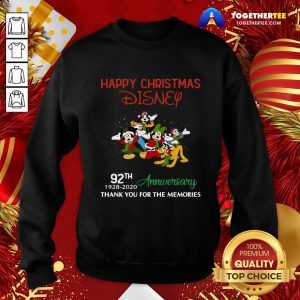 Good Christmas Disney 92th Anniversary Thank You For The Memories Sweatshirt - Design By Togethertee.com