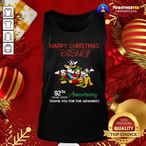 Good Christmas Disney 92th Anniversary Thank You For The Memories Tank Top - Design By Togethertee.com