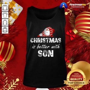 Good Christmas Is Better With Son Tank Top - Design By Togethertee.com