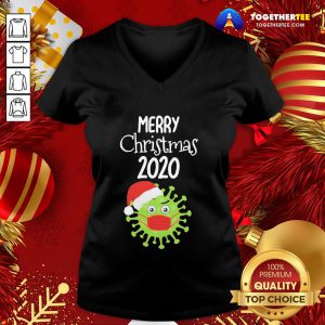 Good Merry Christmas 2020 Quarantine Christmas Viruscorona V-neck - Design By Togethertee.com