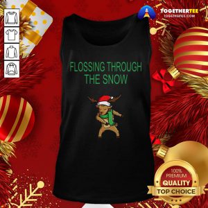Good Reindeer Flossing Through The Snow Christmas Tank Top - Design By Togethertee.com
