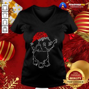 Great Elephant Santa Light Christmas V-neck - Design By Togethertee.com