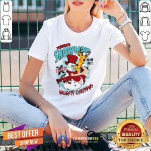 Great Perverted Snowman Merry Naughty Christmas Secy Santas Helper Reindeer V-neck - Design By Togethertee.com