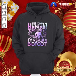 Great This Is My Human Costume I’m Really A Bigfoot Hoodie - Design By Togethertee.com