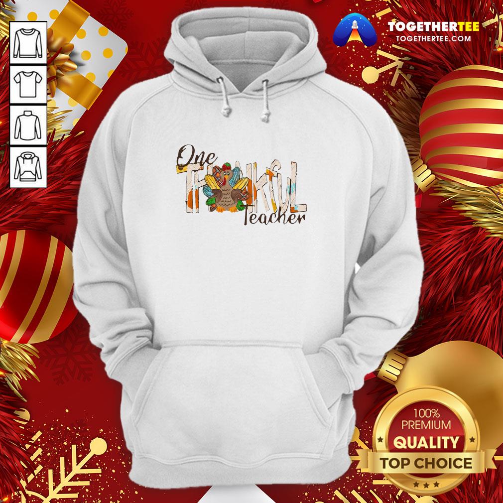 Happy One Thankful Teacher Thanksgiving Leopard Turkey Hoodie - Design By Teeshirtbear.com Happy One Thankful Teacher Thanksgiving Leopard Turkey Hoodie - Design By Teeshirtbear.com