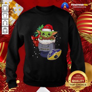 Hot Baltimore Ravens Christmas Baby Yoda Star Wars Funny Happy NFL Sweatshirt - Design By Togethertee.com