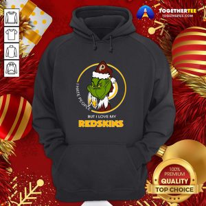 Hot I Hate People But I Love My Washington Redskins Grinch Hoodie - Design By Togethertee.com