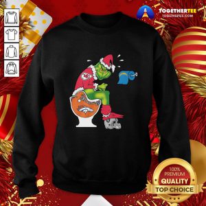 Hot The Grinch Kansas City Chiefs Shit On Toilet Denver Broncos Other Teams Oakland Raiders Christmas Sweatshirt - Design By Togethertee.com