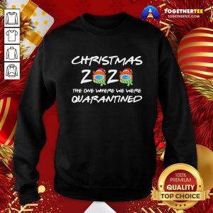 Nice 2020 Christmas Bear Wearing Face Mask Quarantined Sweatshirt - Design By Togethertee.com