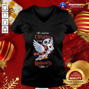 Nice All I Want For Christmas Is My Hogwarts Letter V-neck - Design By Togethertee.com