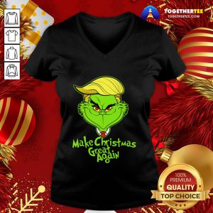 Nice Grinch Trump Make Christmas Great Again V-neck - Design By Togethertee.com