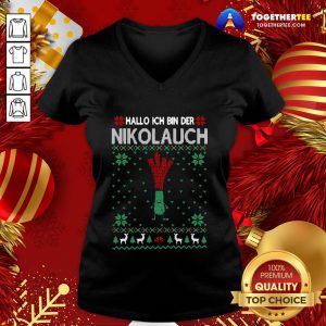 Nice Merry Christmas Hallo Ich Bin Der Nikolauch V-neck - Design By Togethertee.com
